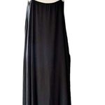 ALEF ALEF Black Maxi Chiffon Dress Sleeveless Gold Contrast Size 0 Small Israeli Photo 6