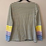 Boden Navy White Colorful Striped Long Sleeve Tee Crewneck Women's size 8 Photo 5