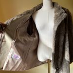 Vintage Gray Faux Fur Coat by Candace Originals 1950s Swing Style Jacket L/XL Size L Photo 4