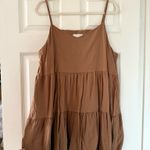 Oak + Fort Tiered Mini Dress - Russet Brown Photo 1