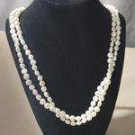 Blue Nile Freshwater Pearl Strand Necklace 52 Inches Extra Long Vintage Knotted White Photo 10
