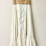 Anna October Colorblock Sleeveless Asymmetric Hooded Maxi Dress Cream Womens S Photo 1