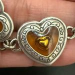 Brighton Retired Free Floating Hearts Lucite Heart Links 7.75” Bracelet 30g. Photo 11