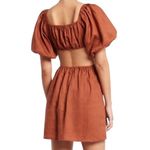 Faithfull the Brand Almero 100% Linen Dress Rust Size L Summer Boho Beach Party Photo 12