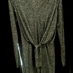 EXPRESS size, small black and gray mini dress with a tie front long sleeve Photo 0