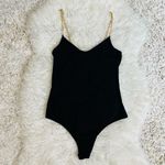 Black chain strap cami bodysuit top blouse L Size L Photo 7