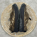 The North Face Women’s Nuptse Mule Slippers 75% Goose Down Gold Black Size 6 Photo 8