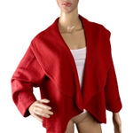 Chico's  Women's 3 (XL) Burnt Orange Open Knit Cardigan 100% Wool Fall Layering Photo 0