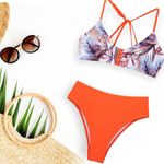 Cupshe NWT Hayley Tropical Cutout Front Bikini Photo 2