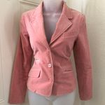 Old Navy 2000s Y2K Bubblegum Pink velvet fitted blazer front long sleeve office siren core-Size S Measurement in pics Photo 0