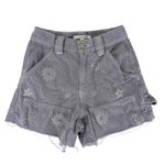 PacSun Purple Corduroy Cut Off Shorts Carpenter Jeans Women's 24 Embroidered Photo 0