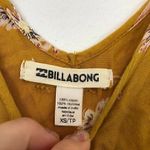 Billabong  Forget Me Knot Shirt Mustard Yellow V-Neck Button Down Blouse JRS XS Photo 6
