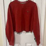 IZOD Red  Cropped Crew Neck Photo 0