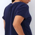 Anthropologie NWT $98  Maeve Navy Beach Embroidered Sweatshirt Tee S Photo 1