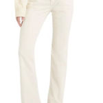 Levi's Levi’s RIBCAGE BOOTCUT CORDUROY WOMEN'S PANTS in safari white NWT 30x33 Photo 0