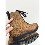 Donald Pliner Boots Size 9.5 Suede Leather Animal Print Classic Hiker Design Tan Photo 5