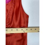 Victoria's Secret Vintage Silk Chemise Slip Dress Coral Pink Lace V Neck M Photo 2