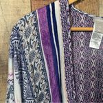 Chico's Chico’s Purple Boho Kimono Cardigan L/XL Lightweight Open Front Rayon Layering Photo 2