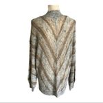 Hinge  Stripe Lightweight Open Knit Cardigan Size S Photo 2