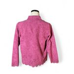 Relativity Petite Pink Faux Suede Embroidered Cutout Button Front Shirt Jacket Size undefined Photo 1