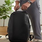Coach  Edge Leather Backpack Black Unisex Minimalist Work Travel Laptop Bag NWT Photo 1
