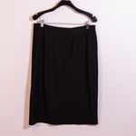 Eileen Fisher NEW The System Crepe Slim Fit Knee Length Pencil Skirt Black Large Photo 3