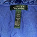 Ralph Lauren LAUREN Blue Sleeveless Ruffle V Neck Top Women's Size 1X Photo 5