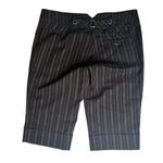 XOXO Vtg Y2K Juniors Black Striped Long Dressy Bermuda Shorts w/ Stretch Sz 5/6 Photo 6
