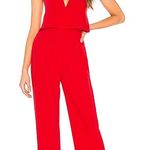 Revolve Red Hara Strapless Jumpsuit  Photo 0