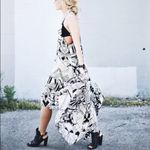 Free People  La Mar Maxi Dress Long Flowy Batik Print Black & Cream Size Small Photo 5