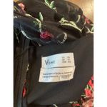 VONE Black Pink lace brocade Shortsleeve embroidered Floral Arlan Midi Dress 10 Photo 4