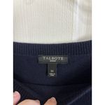 Talbots  Lambswool Blend Navy Joyful Christmas Sweater Size 1X Holiday Party Photo 2