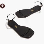 Tkees NWT  Black Square Toe Twiggy sandals Photo 2