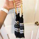The Limited Y2K  knit striped purse with bamboo handles Photo 4