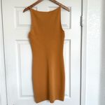 Abercrombie & Fitch Cowl Neck Mustard Yellow Orange Bodycon Dress M Photo 5