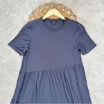 NWOT Saint+Sofia Greenwich Asymmetric Short Sleeve Maxi Dress Flowy Navy Blue Size 10 Photo 5