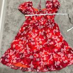 Torrid Midi Cotton Clip Dot Lace Up Smocked Dress Shady Rose Size 1X Boho Relax Photo 11