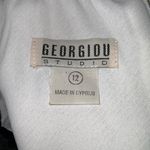 Vintage Georgiou Studio Black & White Halter Top Maxi Dress Size 12 Photo 8