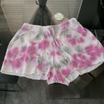 Free People NEW  Kelly Fleece Lined Tie-Dye Jersey Shorts in Pink Size M Photo 3