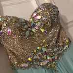 Terani Couture  Sky Blue Strapless Dress Photo 4