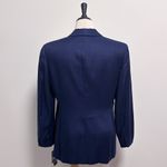 Ralph Lauren Lauren True Navy Blue Linen Double Breasted Provence Blazer 10 NWT Photo 4