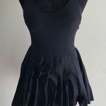 Aerie Offline By  Black Dress With Orange‎ Straps S/P Nylon & Elastane NWOT Photo 0