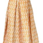 Jijil Orange Patterned Aline Women's Skirt Size 6 Photo 0