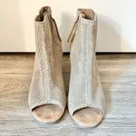 Toms Majorca Peep Toe Suede Perforated Boots Size 9 Photo 1