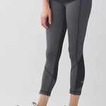 Lululemon  Pace Rival Crop Giant Herringbone Heathered Black Size 4 Photo 0