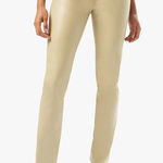 We Wore What Buttery Vegan Leather Kick Flare Pant Oat NWT Size 24 Photo 0