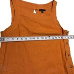 For Cynthia  Women’s Linen Button Dress Sleeveless Asymmetrical Orange Dress Sz S Photo 6