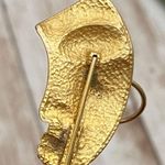 Head Vintage Unsigned Gold-tone Lady Figural Stick Brooch Photo 10