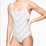 Athleta NWT $128 291944 Chevron High Leg One Piece Swimsuit Swimwear Size 34D/DD Photo 0
