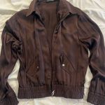 100% silk blacky Dress Brown Jacket Size M Photo 0